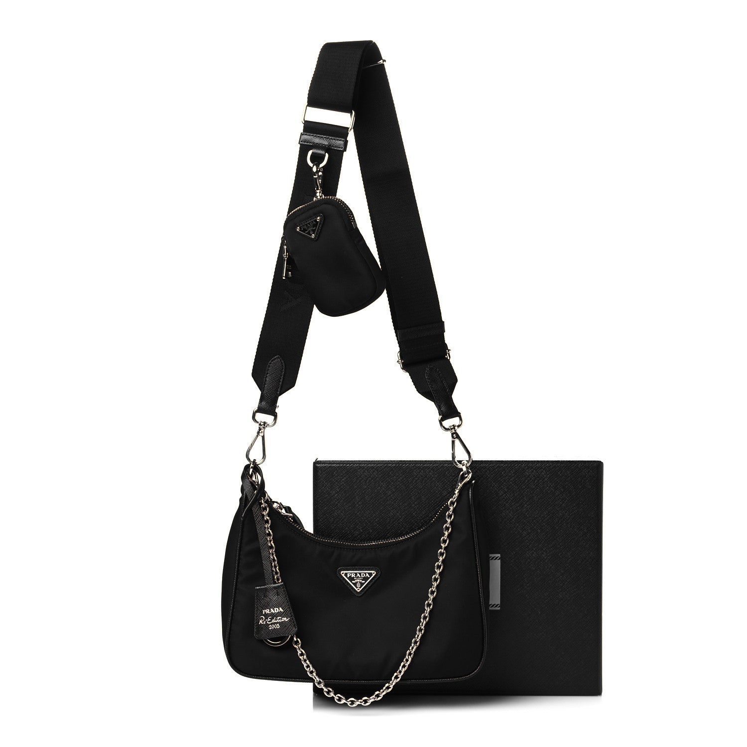 Prada Nylon Re-Edition 2005 Shoulder Bag Black 11 of 11
