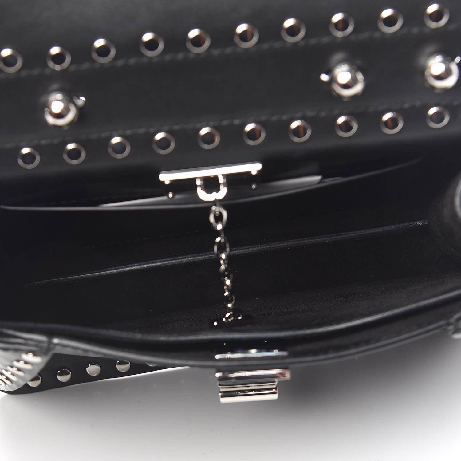 Proenza Schouler Calfskin Small Studded Hava Top Handle Bag Black 5 of 11