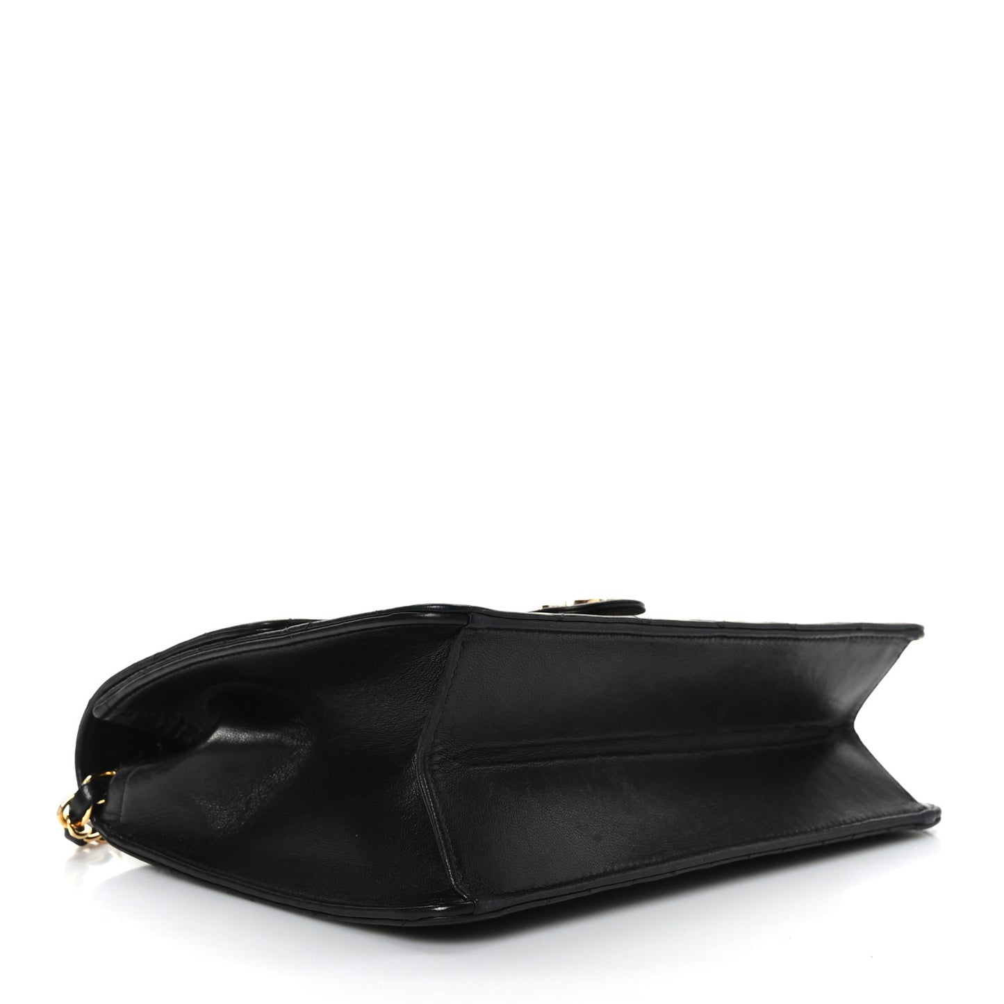 Lambskin Quilted Small Single Flap Black