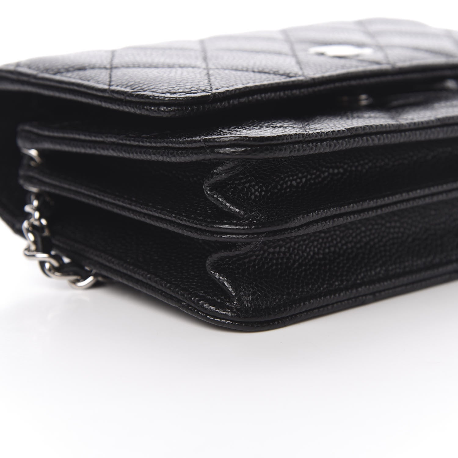 Chanel Caviar Quilted Mini Wallet On Chain WOC Black 9 of 11