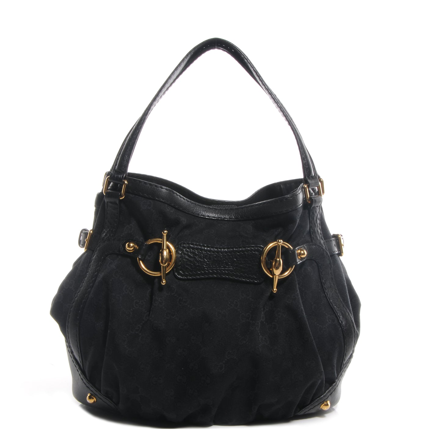 Monogram Medium Jockey Tote Black