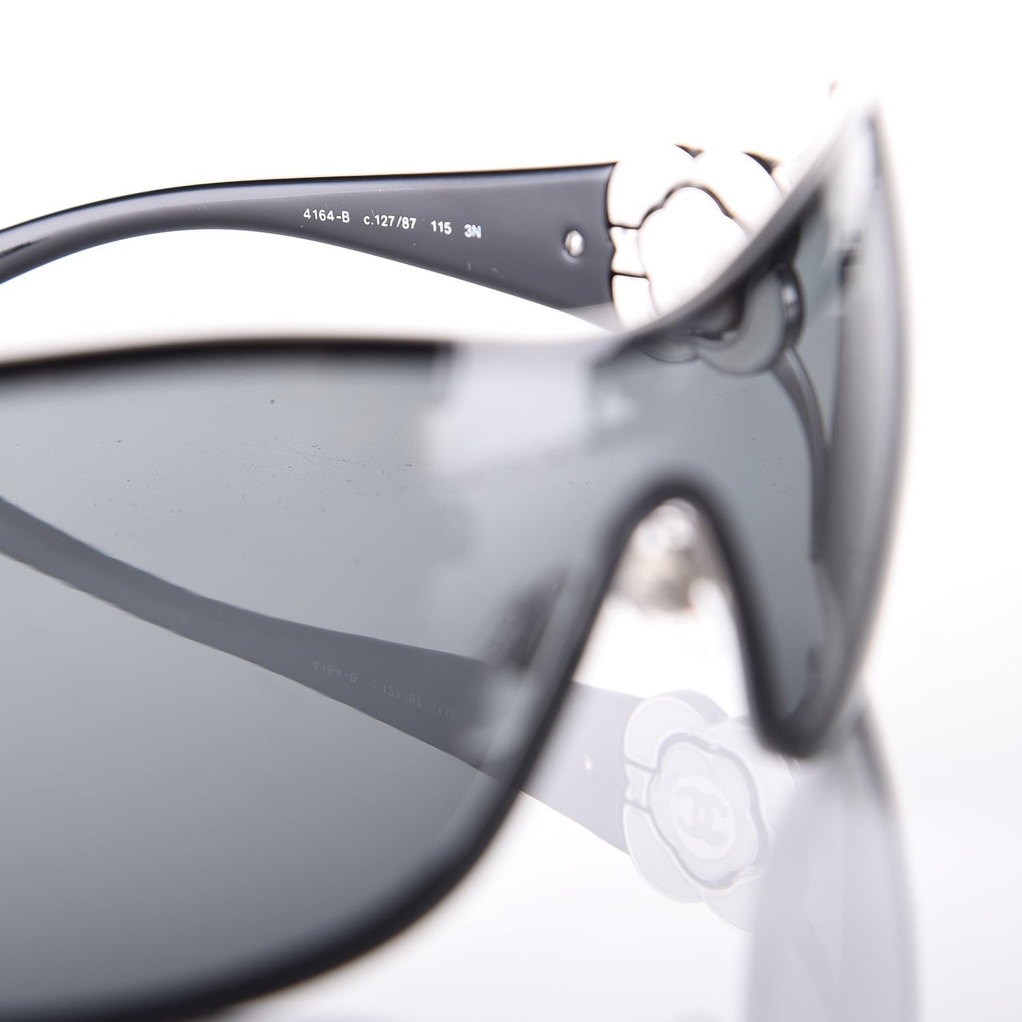 Swarovski Crystal Camellia CC Sunglasses 4164-B Black