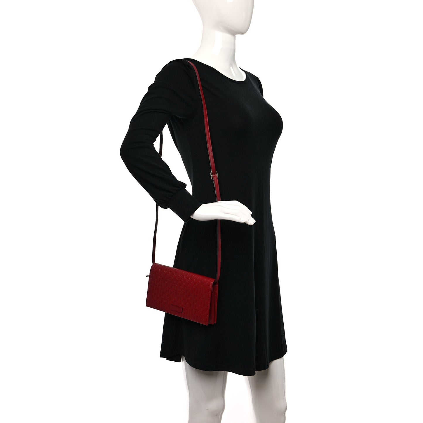 Microguccissima Crossbody Wallet Red