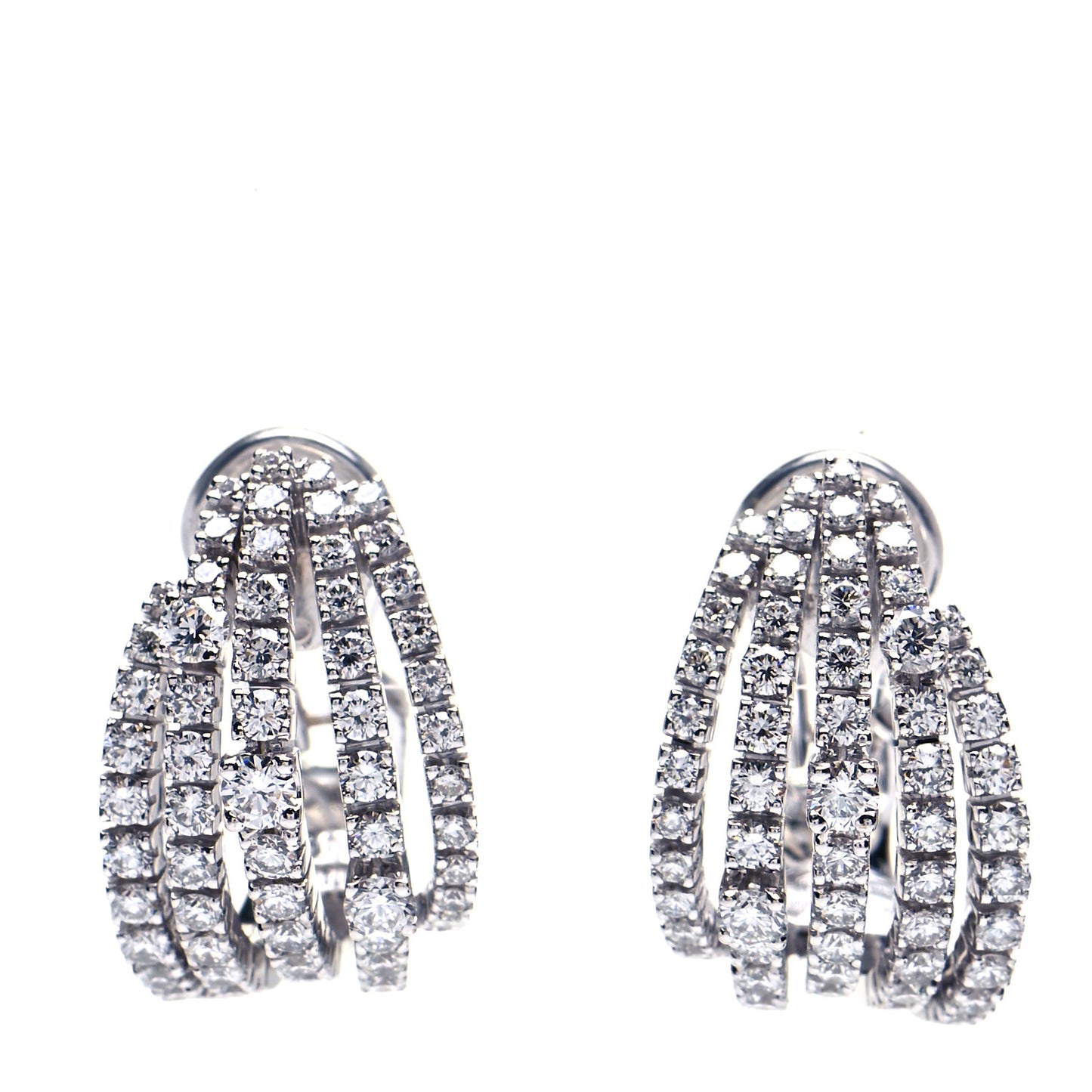 18K White Gold Diamond Notte Di San Lorenzo Earrings