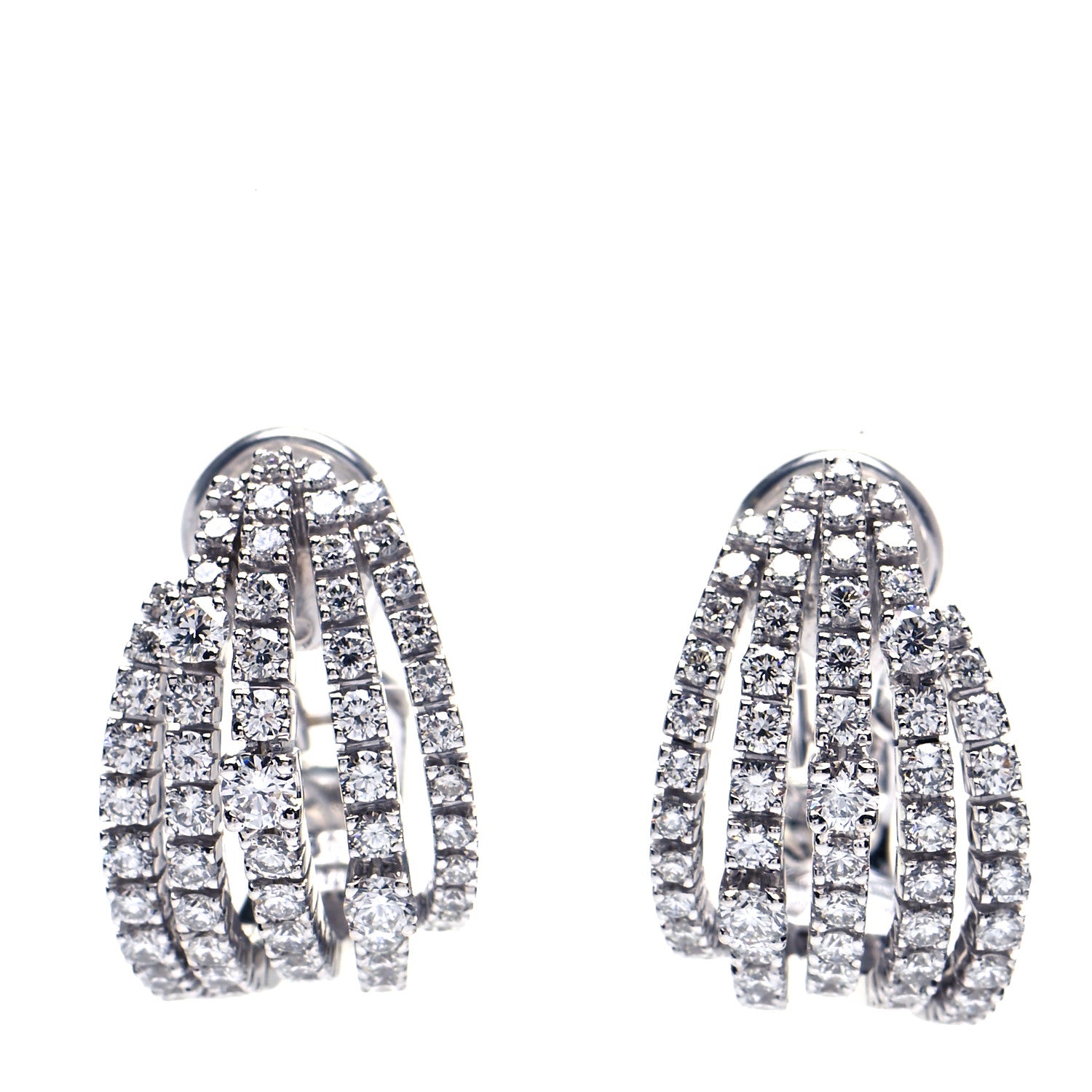 Damiani 18K White Gold Diamond Notte Di San Lorenzo Earrings 1 of 6