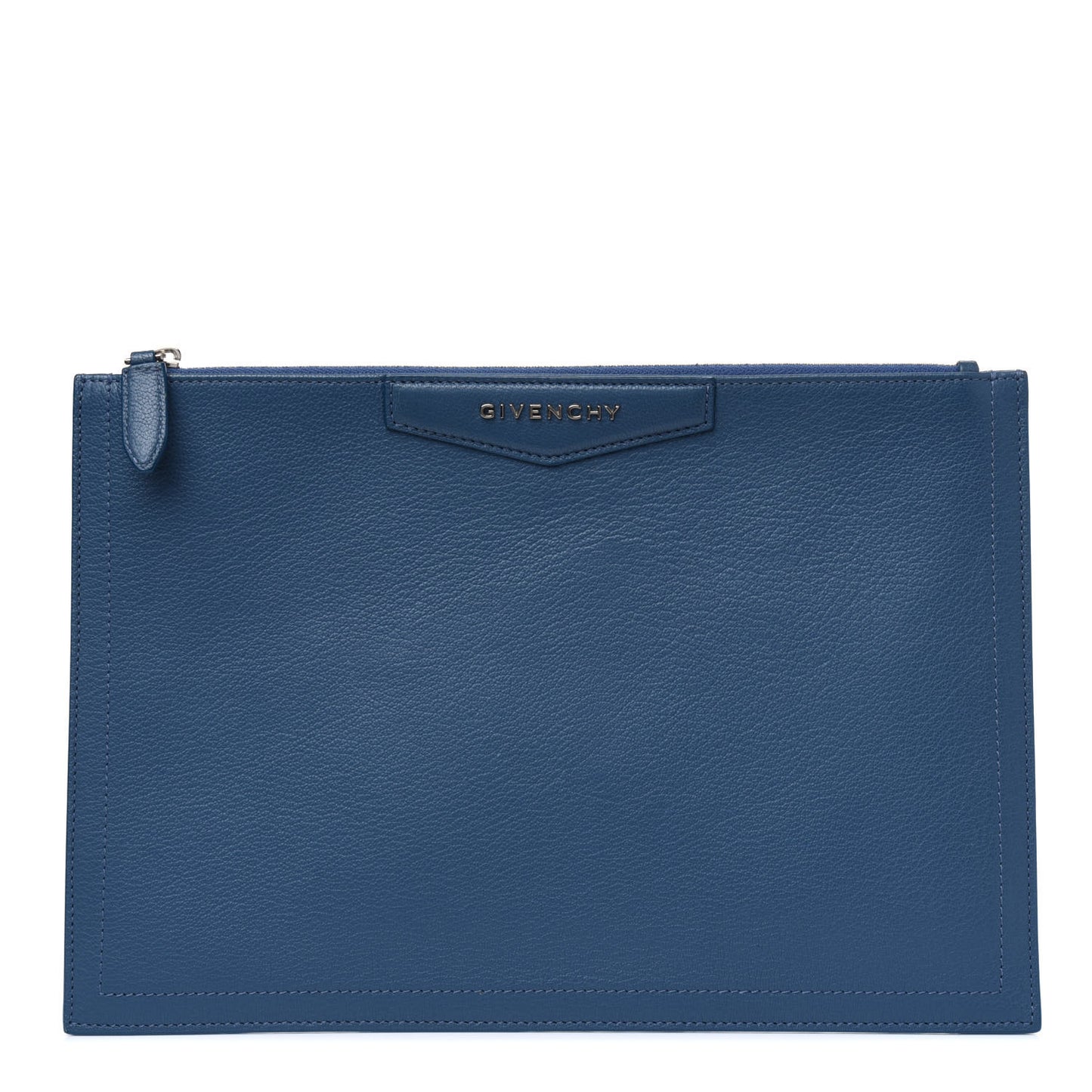 Sugar Goatskin Medium Antigona Pouch Mineral Blue