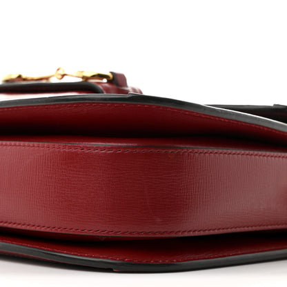 Gucci GG Supreme Monogram Azalea Calfskin Horsebit 1955 Shoulder Bag Beige Ebony New Cherry Red 10 of 10