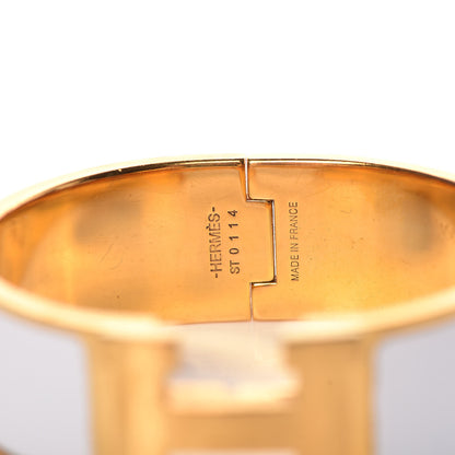 Hermes Enamel Wide Clic Clac H Bracelet PM White 4 of 5