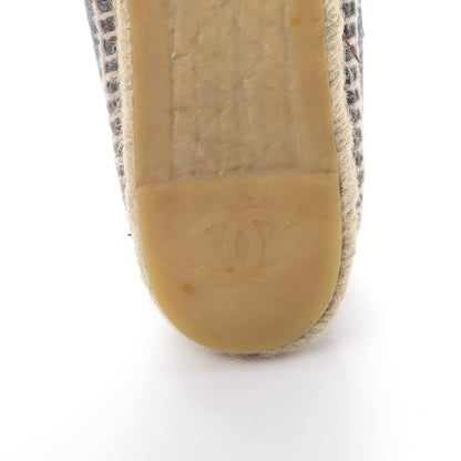 Chanel Striated Suede Espadrilles 39 Dark Grey 8 of 11