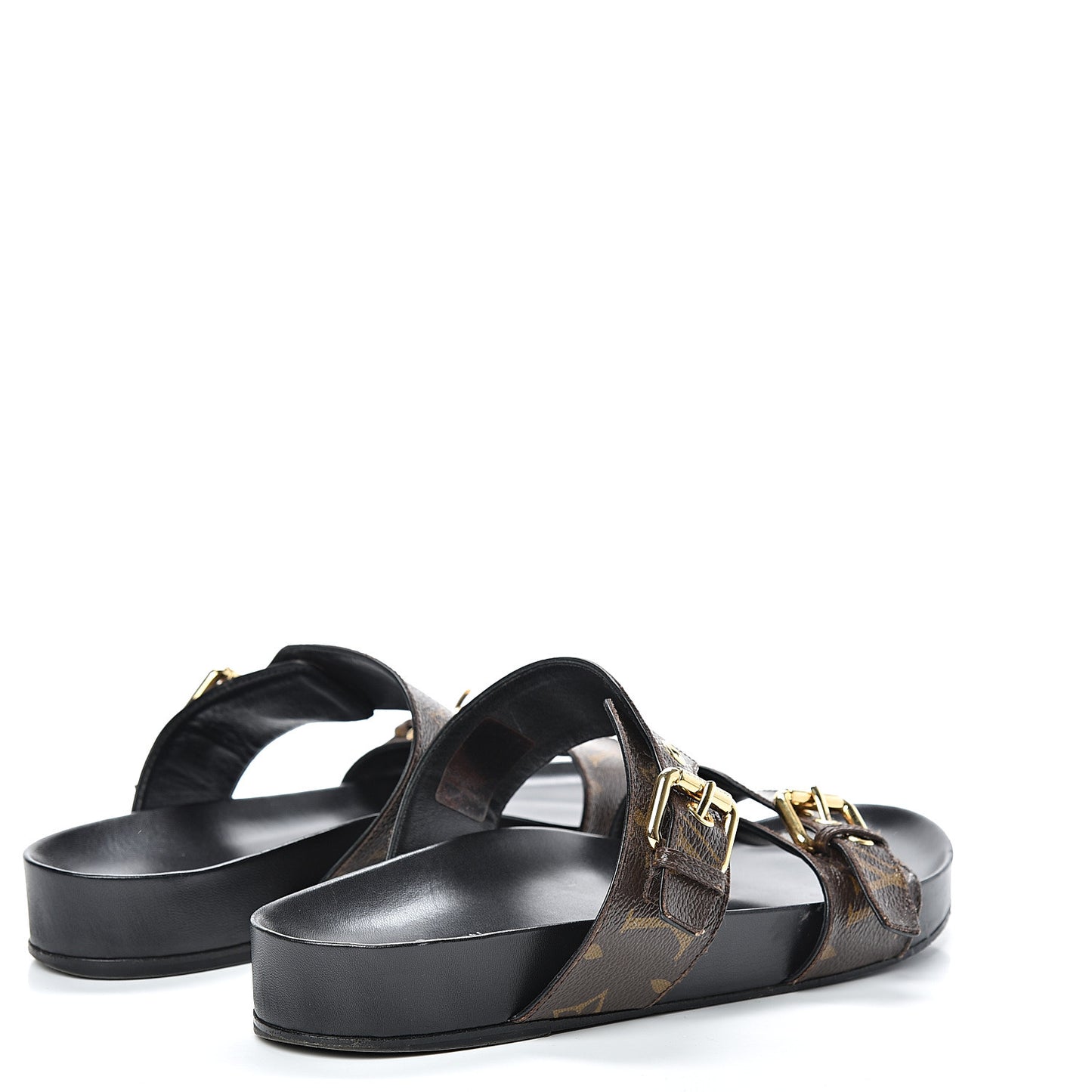 Monogram Bom Dia Mule Sandals 37 Black