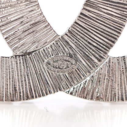 Chanel Baguette Crystal CC Brooch Silver 4 of 4