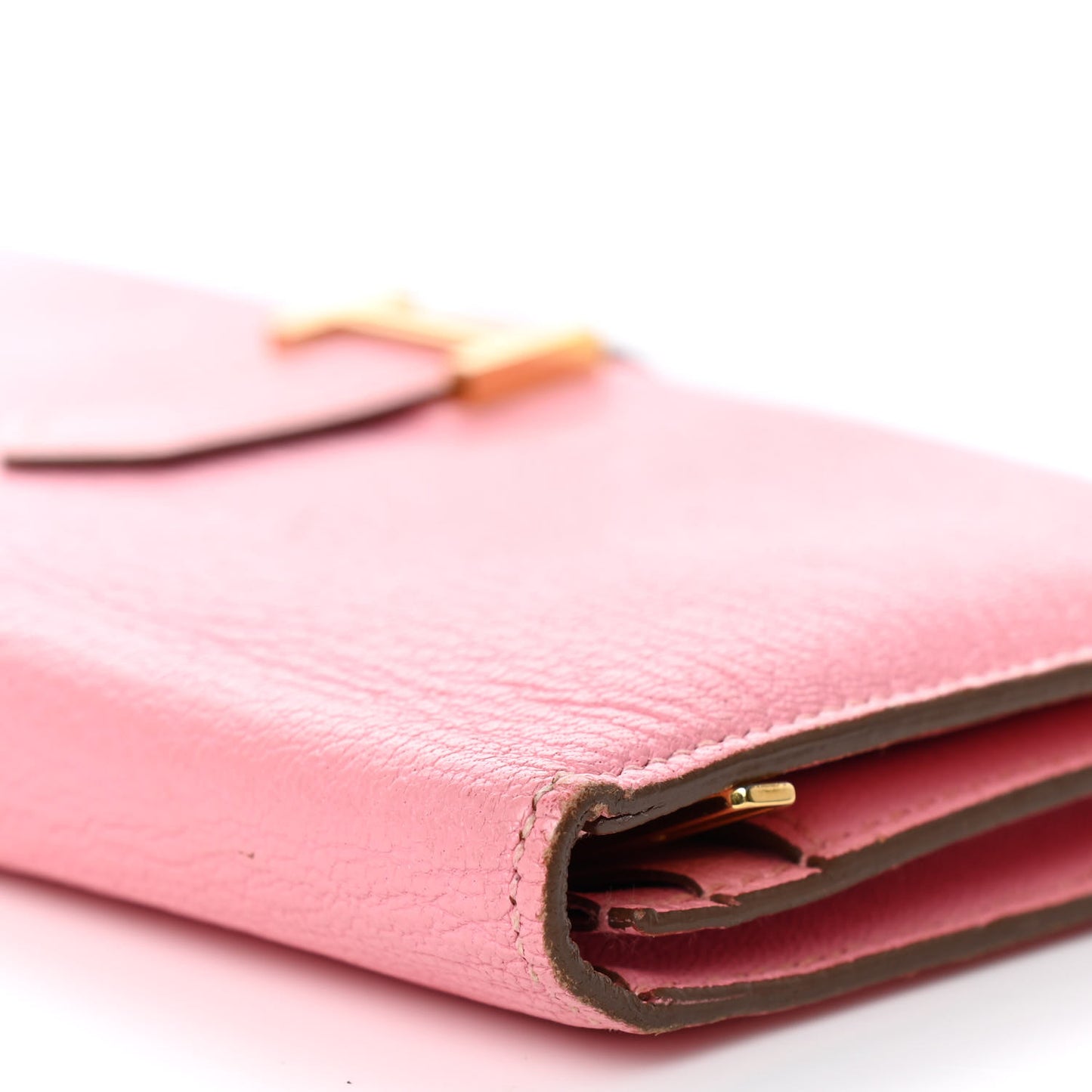 Chevre Mysore Bearn Gusset Wallet Rose Confetti