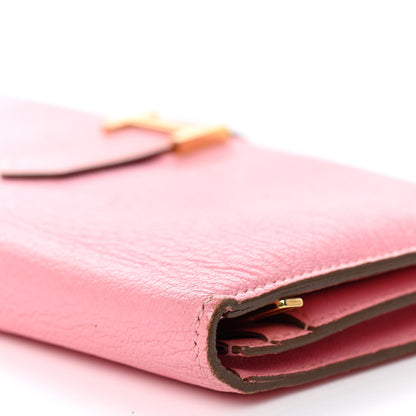Hermes Chevre Mysore Bearn Gusset Wallet Rose Confetti 15 of 15