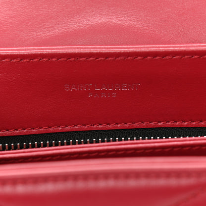 Saint Laurent Calfskin Y Quilted Monogram Toy Loulou Crossbody Bag New Lipstick 6 of 12