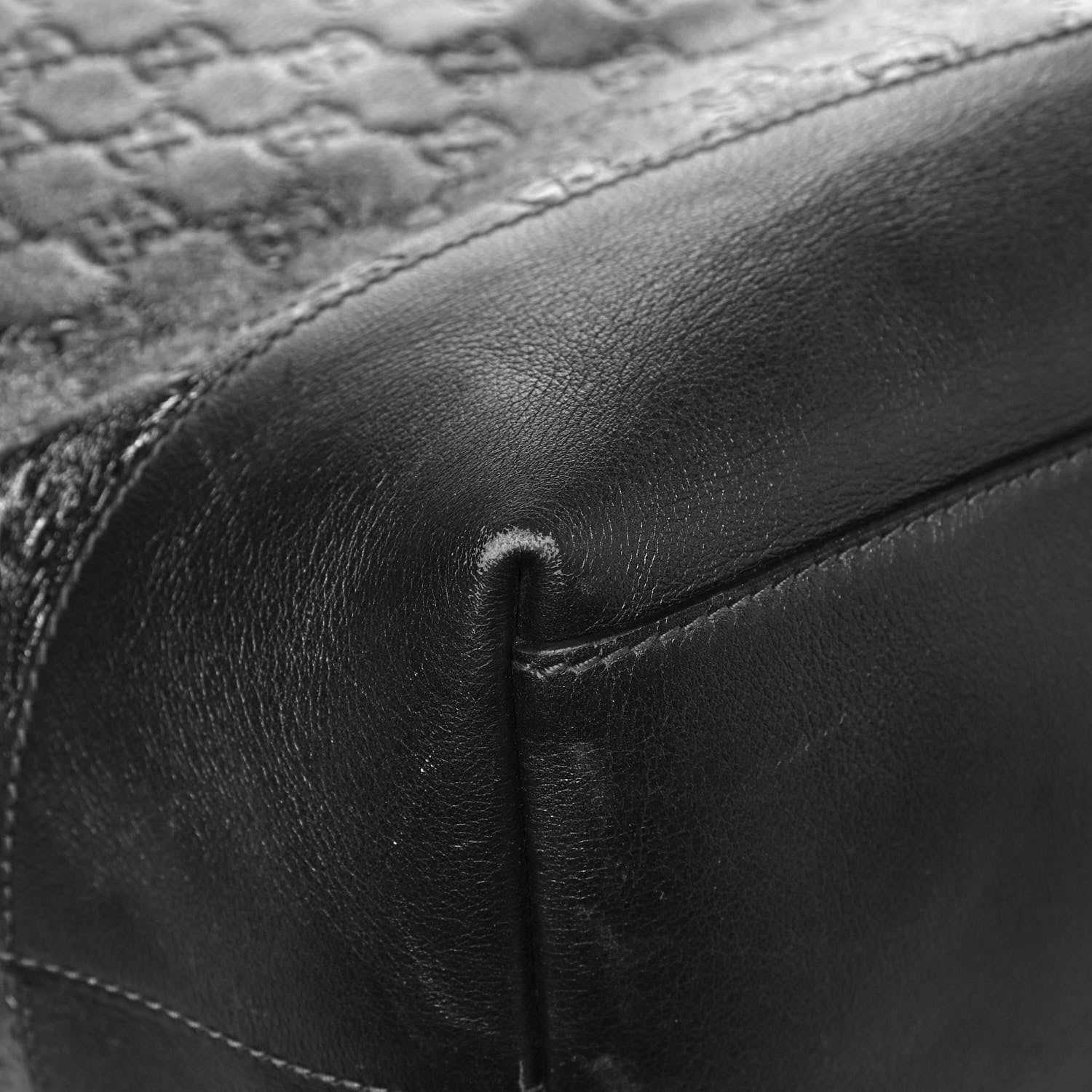 Gucci Metallic Guccissima Large Tote Dark Grey 10 of 13