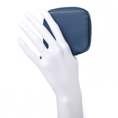 Hermes Epsom Silk'in Coin Purse Deep Bleu 2 of 7