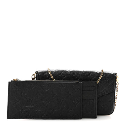 Louis Vuitton Empreinte Pochette Felicie Chain Wallet Black 3 of 11