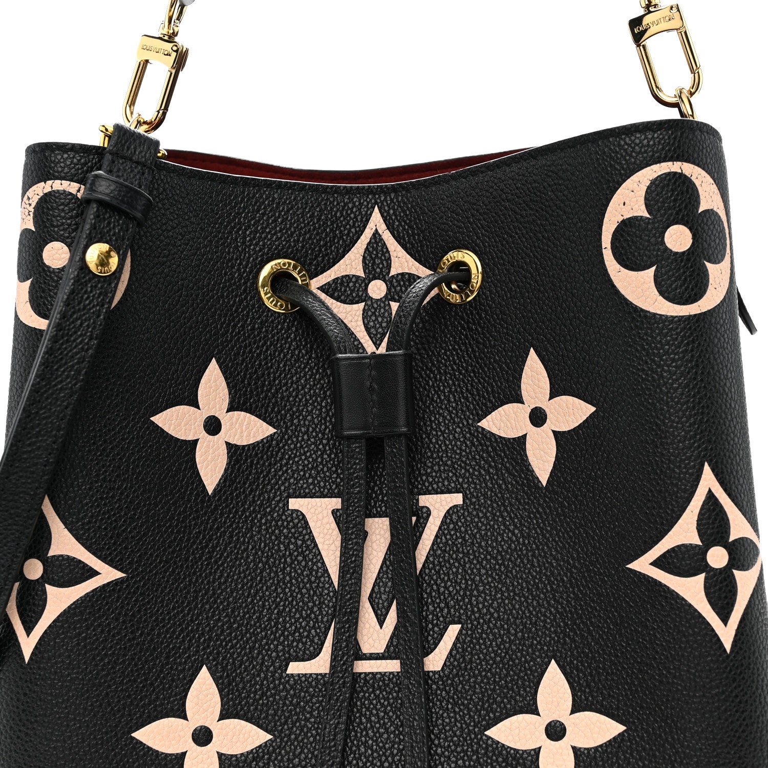 Louis Vuitton Empreinte Monogram Giant Neonoe MM Black Beige 8 of 11