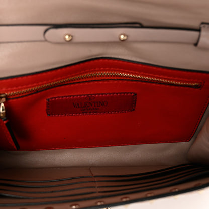 Valentino Garavani Lambskin Rockstud Spike Wallet on Chain Poudre 5 of 9