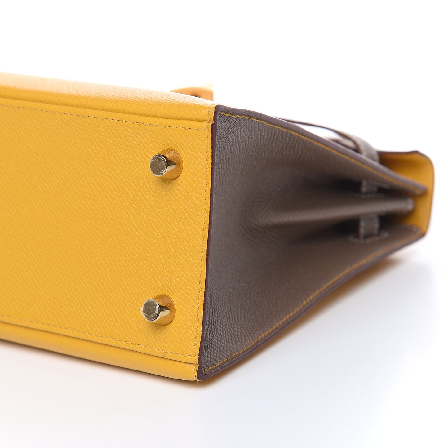Epsom Horseshoe Kelly Sellier 25 Jaune Ambre Etoupe