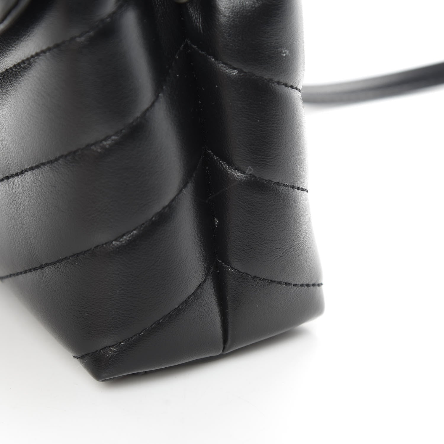 Saint Laurent Calfskin Y Quilted Monogram Toy Loulou Crossbody Bag Black 11 of 13