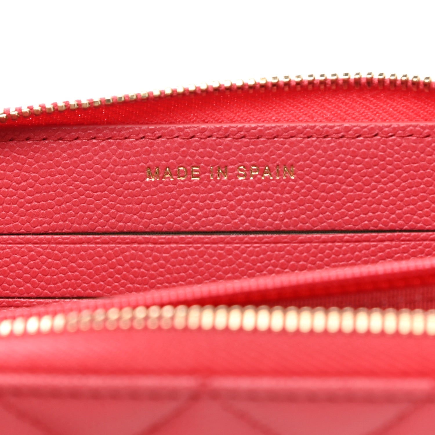 Chanel Caviar Quilted Medium Zip Around Wallet Dark Pink 7 of 8