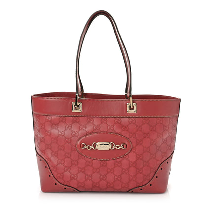 Gucci Guccissima Large Punch Tote Red 1 of 10