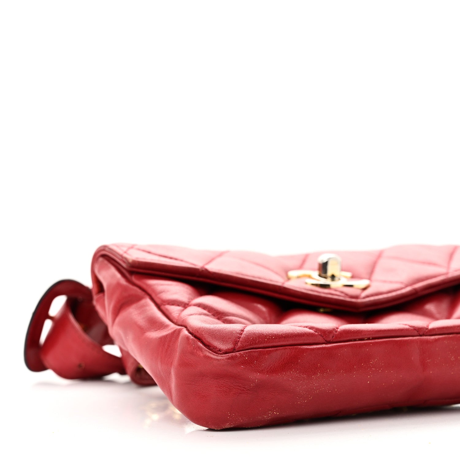 Chanel Lambskin Quilted Flap Waist Belt Bag 75 30 75 30 Red 9 of 12