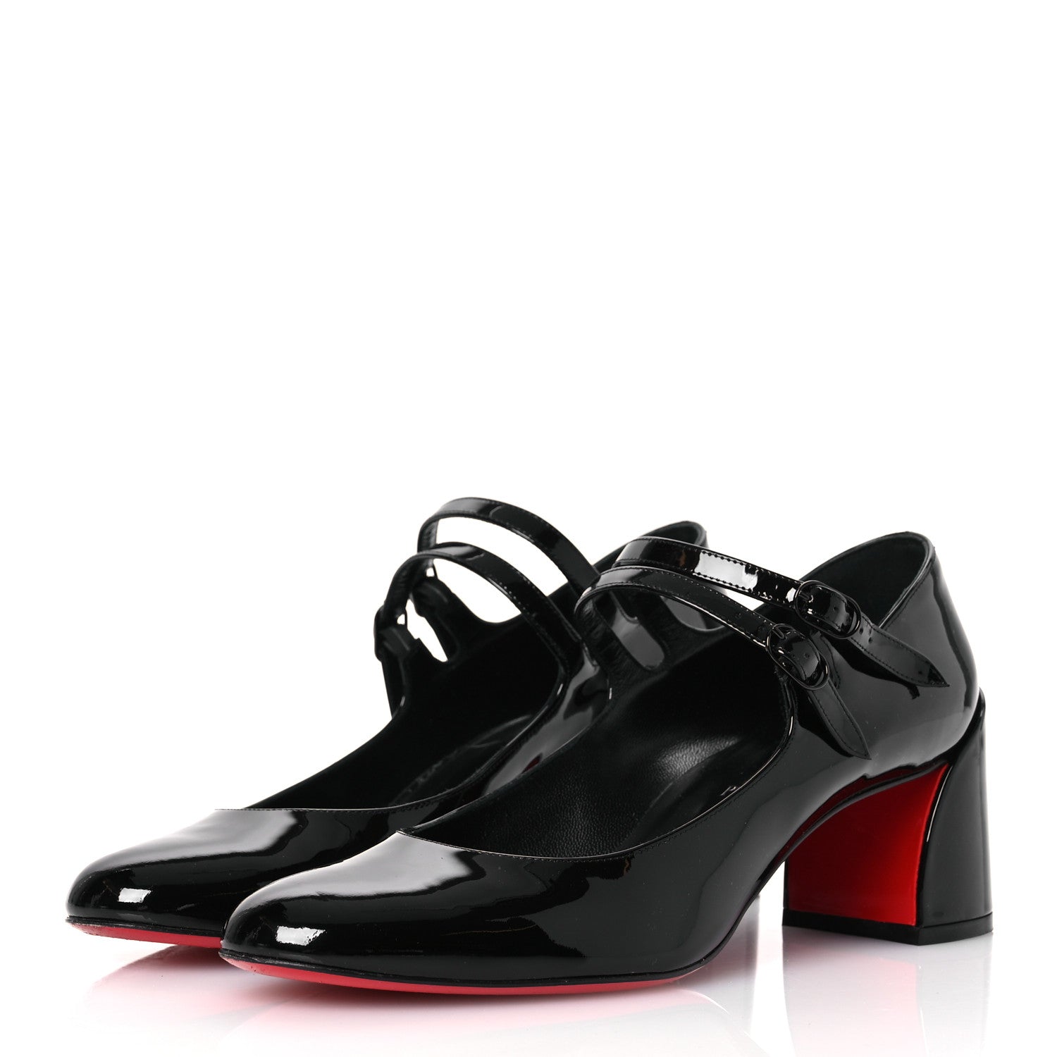 Christian Louboutin Patent Miss Jane Mary Janes 55 Pumps 40.5 Black 4 of 11