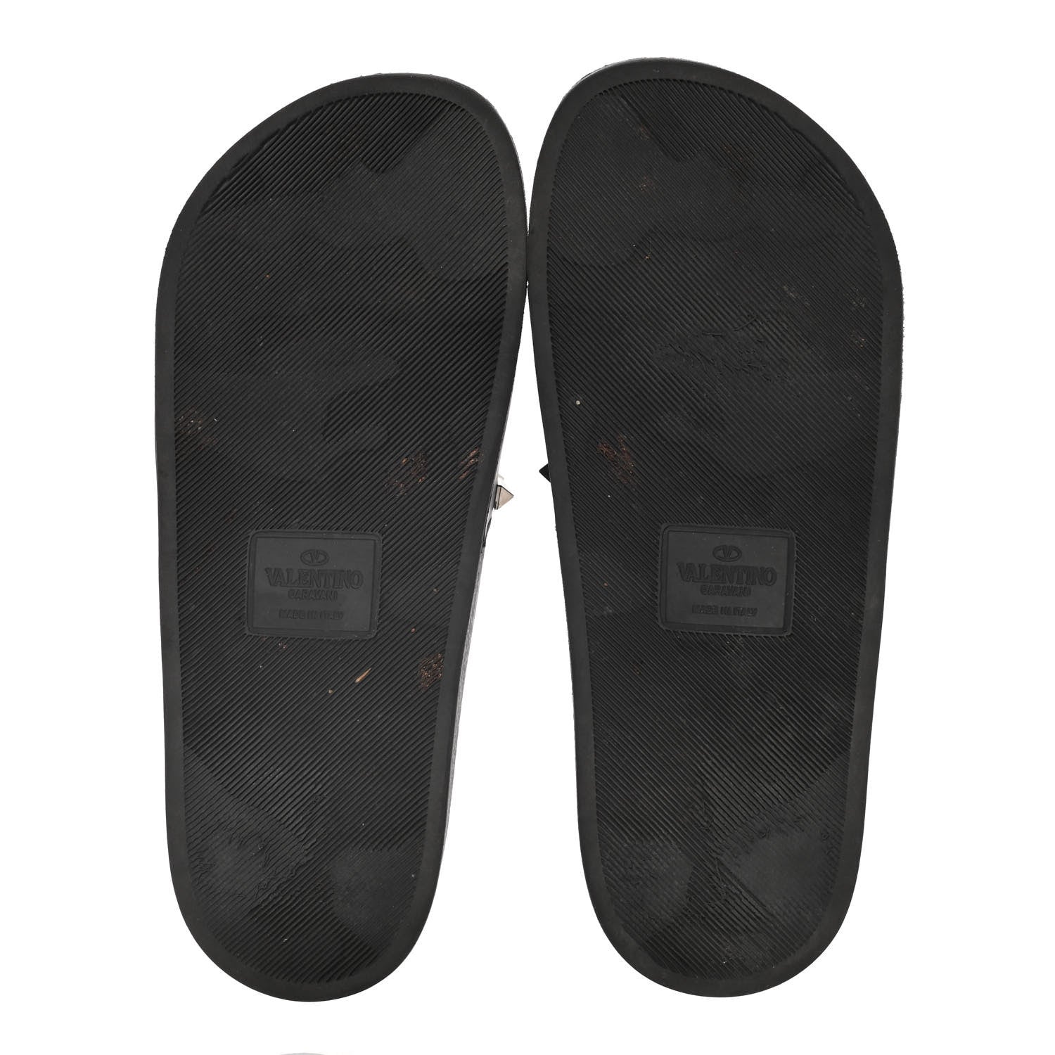 Valentino Garavani Rubber Rockstud Slide Sandals 39 Black 7 of 15