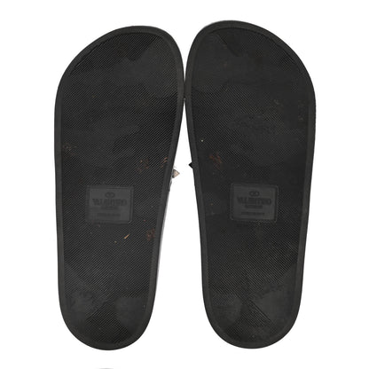 Valentino Garavani Rubber Rockstud Slide Sandals 39 Black 7 of 15