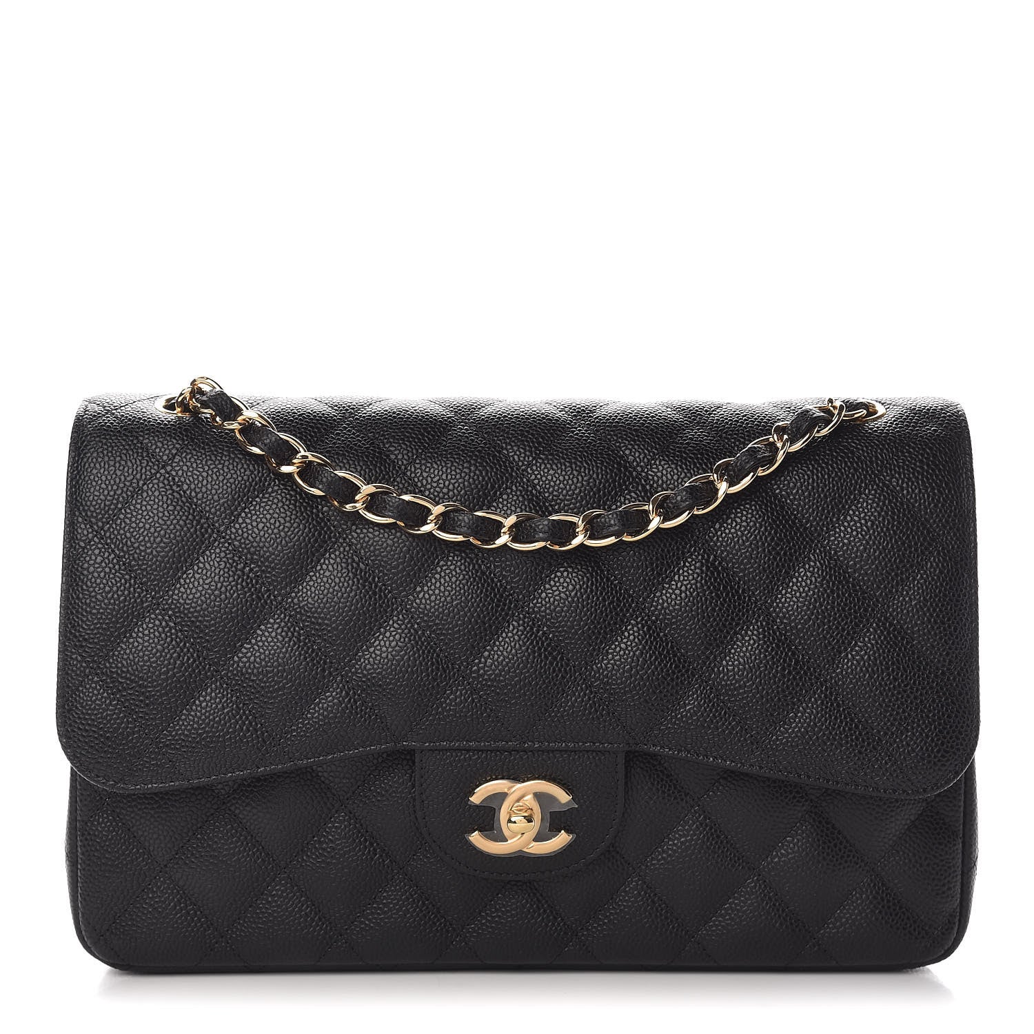 Chanel Caviar Quilted Jumbo Double Flap Black 1 of 11