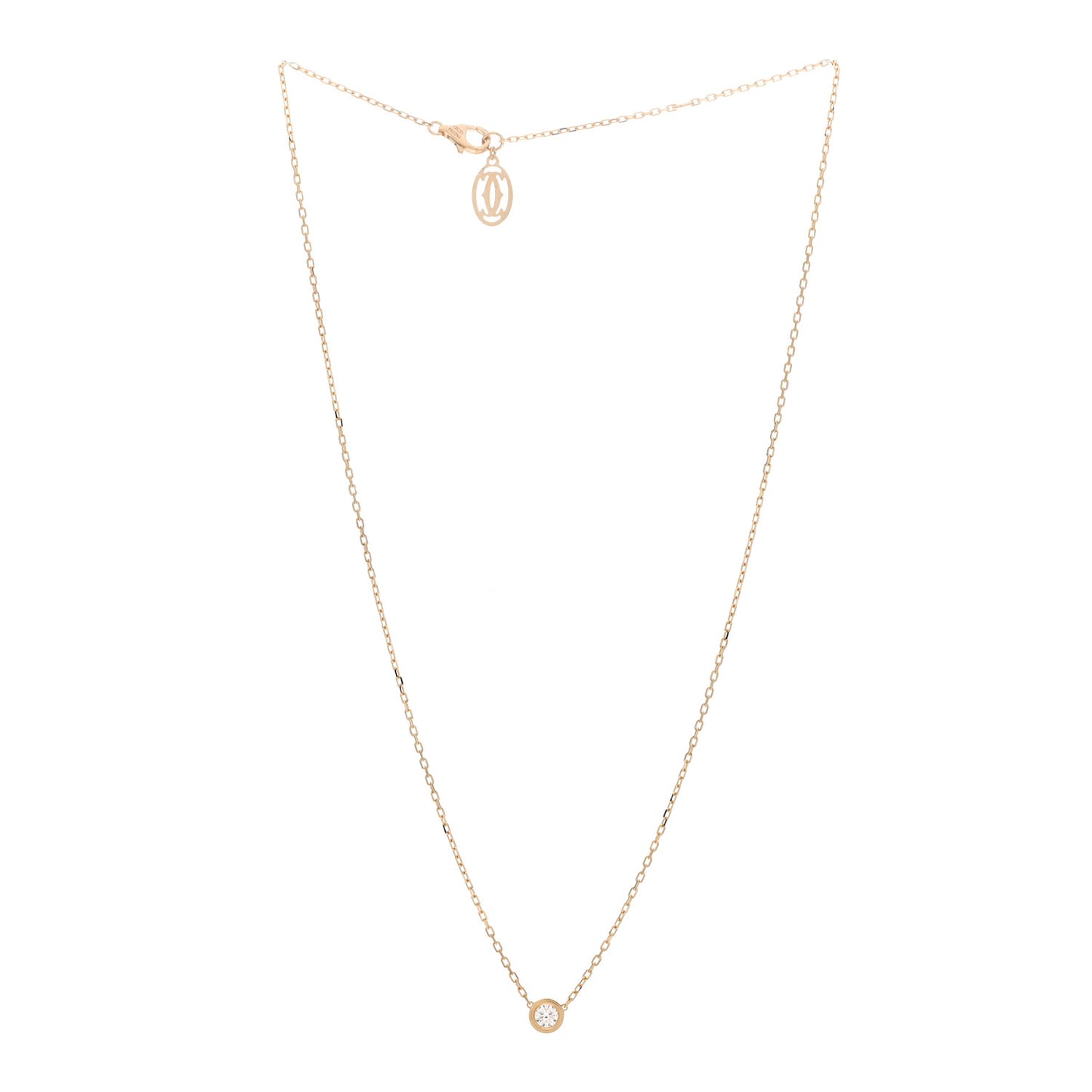18K Yellow Gold Diamond LM D'Amour Pendant Necklace
