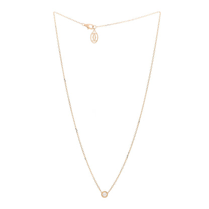 Cartier 18K Yellow Gold Diamond LM D'Amour Pendant Necklace 3 of 5