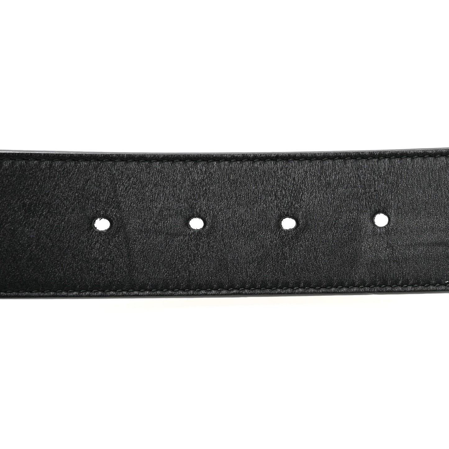 Moon Calfskin Torchon Double G 25mm Belt 75 30 Black