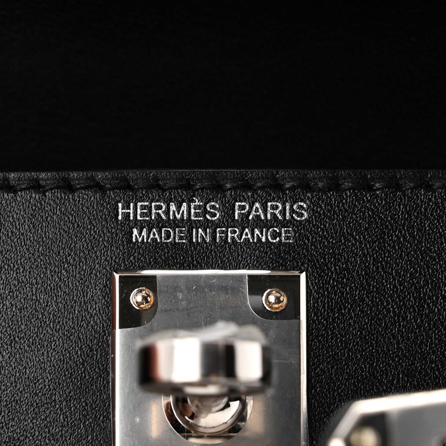 Hermes Tadelakt Sombrero Box Pampilles Mini Kelly Sellier 20 Black 9 of 19