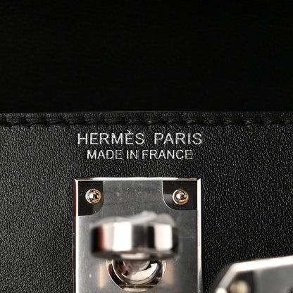 Hermes Tadelakt Sombrero Box Pampilles Mini Kelly Sellier 20 Black 9 of 19