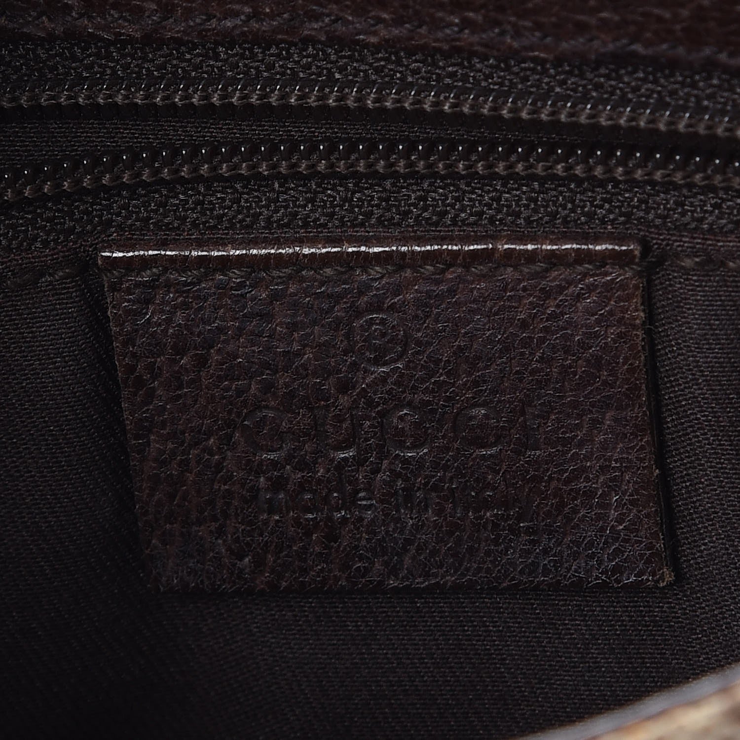 Gucci Monogram Waist Pouch Bag Dark Brown 7 of 9