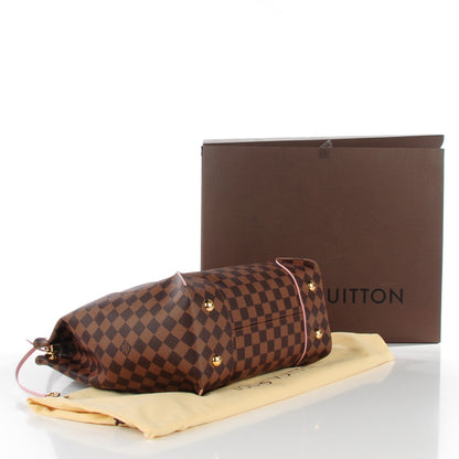Louis Vuitton Damier Ebene Caissa Hobo Rose Ballerine 4 of 7