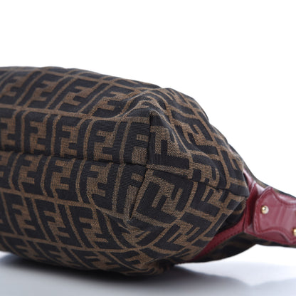 Fendi Zucca Hobo Tobacco Rosso 7 of 8