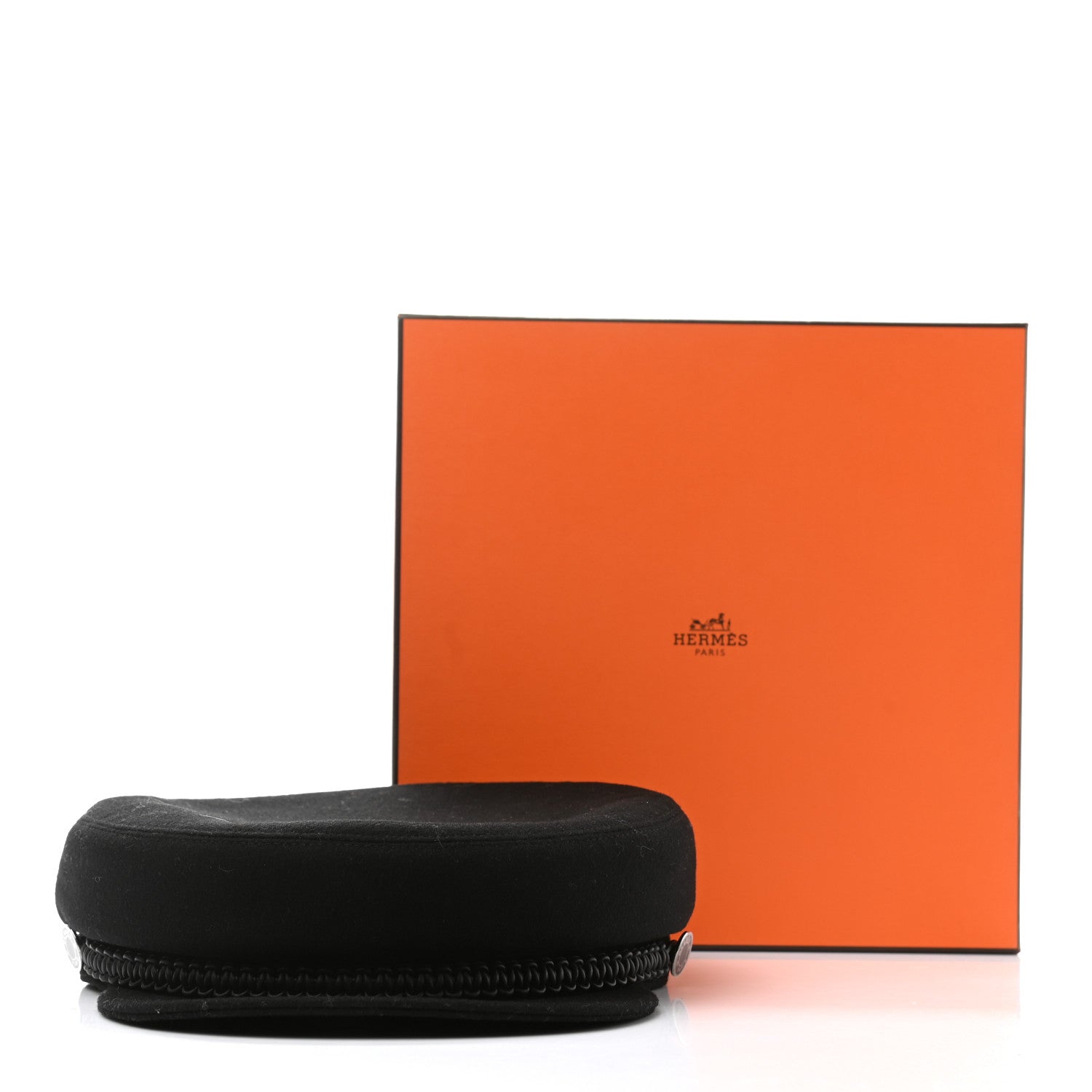 Hermes Cashmere Swift Womens Deauville Cap 58 Black 9 of 9