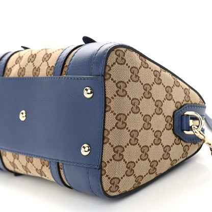 Gucci Monogram Cellarius Calfskin Small Belted Boston Beige Ebony Washed Ink 9 of 10