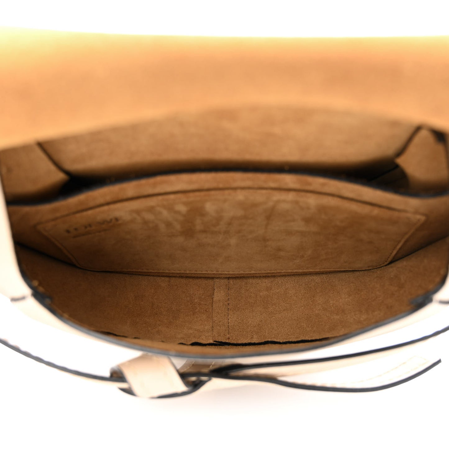 Grained Calfskin Small Gate Crossbody Bag Light Oat