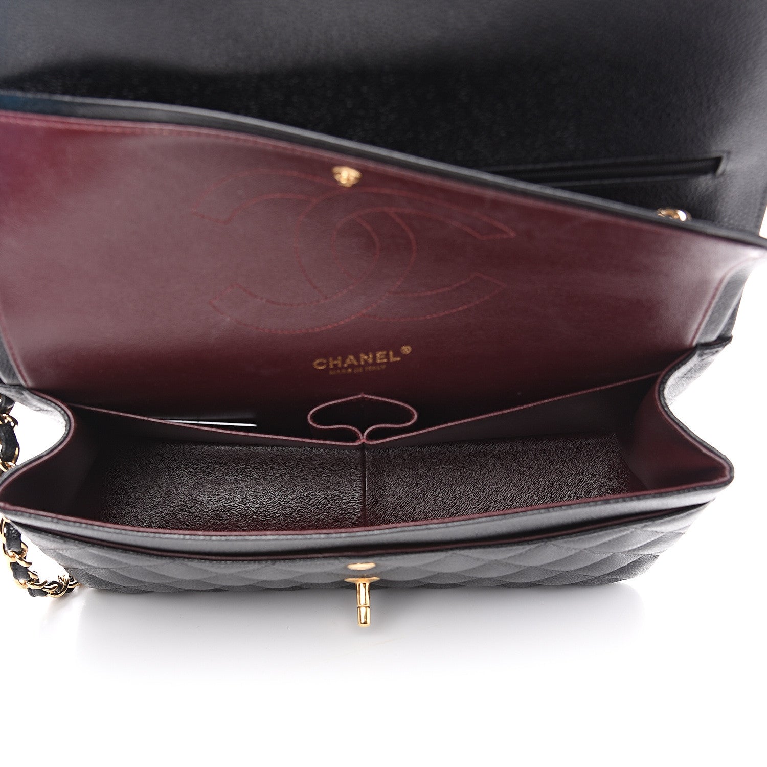 Chanel Caviar Quilted Jumbo Double Flap Black 4 of 10