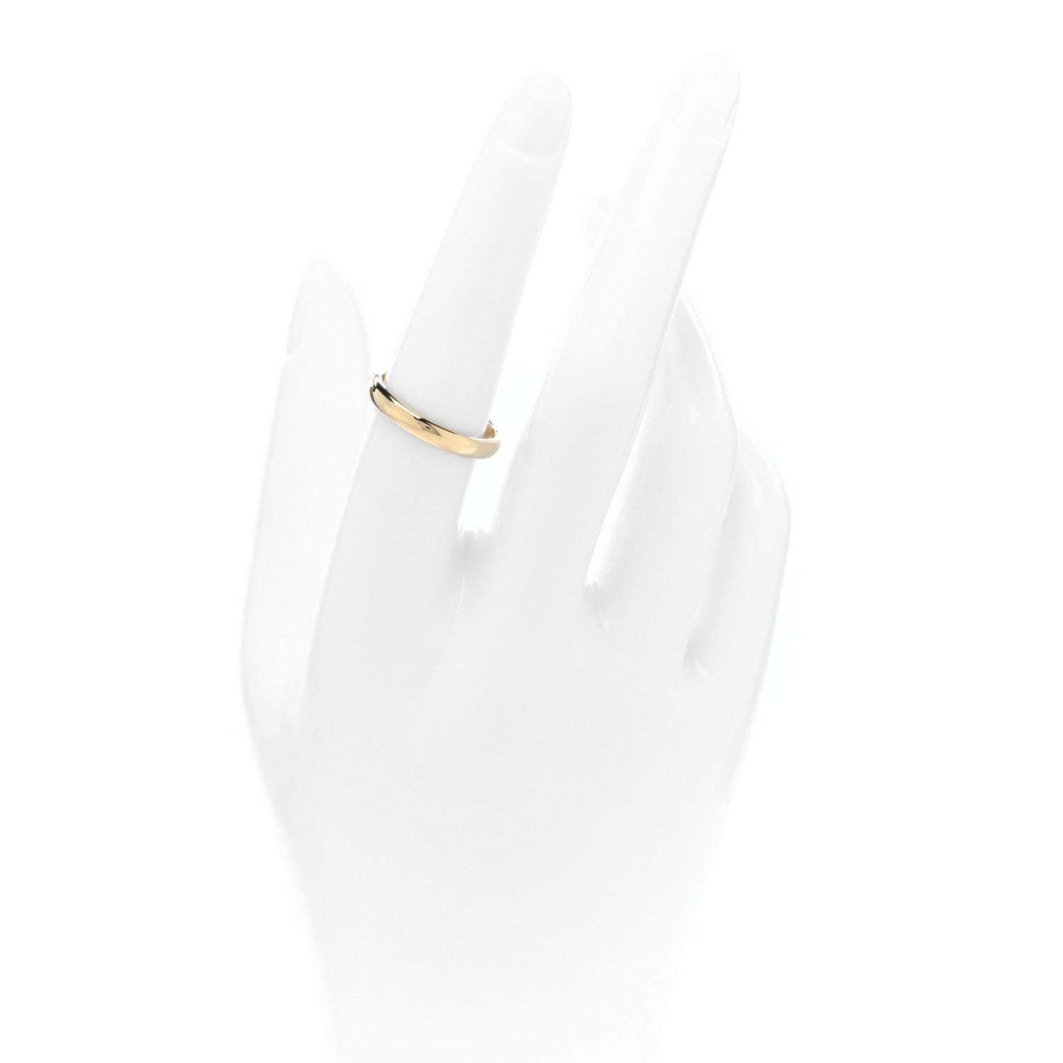 Tiffany 18K Yellow Gold 3mm Classic Wedding Band Ring 55 7.25 2 of 4