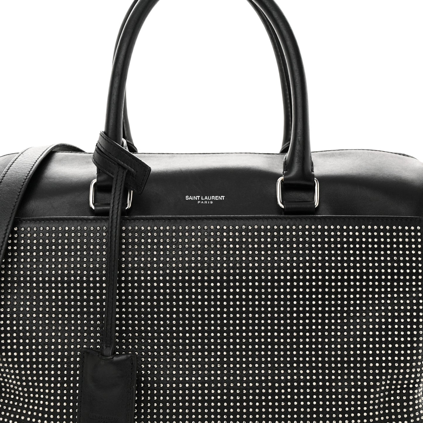 Calfskin Studded Classic Duffle 6 Black