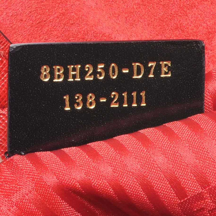 Fendi Vitello Elite Flamingo Regular 2Jours Tote Rosso Fiamma 7 of 9