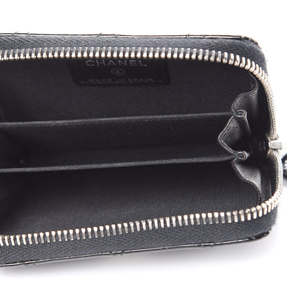Chanel Patent Quilted Coco Boy Zip Coin Purse Black 5 of 8