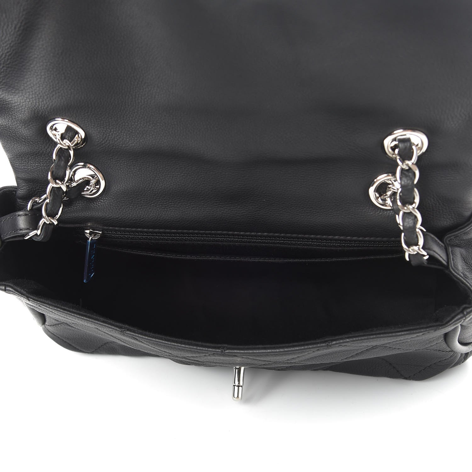 Chanel Grained Calfskin Single Flap Black 5 of 11