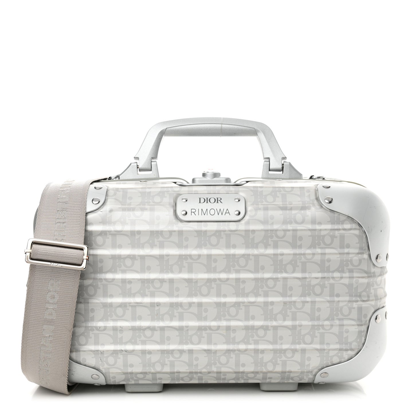 X RIMOWA Aluminum Oblique Hand Case Grey